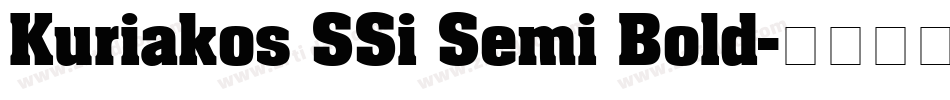 Kuriakos SSi Semi Bold字体转换